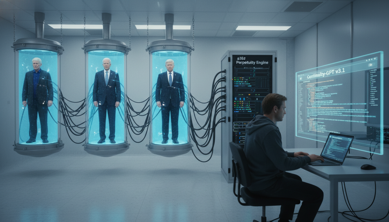 a16z Unveils 'Perpetuity': The Gerontocracy-as-a-Service Platform to End Political Disruption